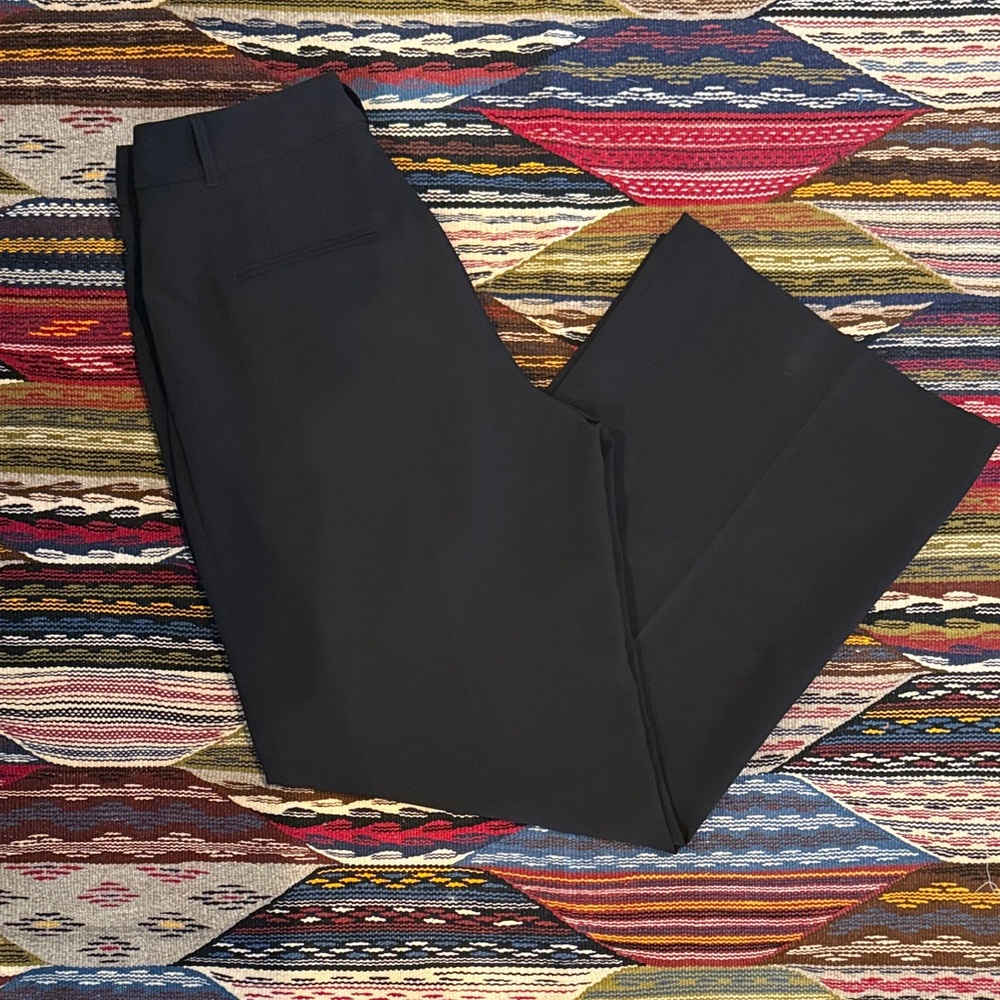 White House Black Market Pleated Black Wide Leg Pants